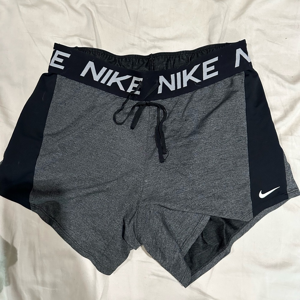 Nike Dri-FIT Charcoal and Black Shorts